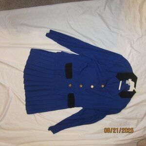 Decade Designs Royal Blue and Black skirt suit